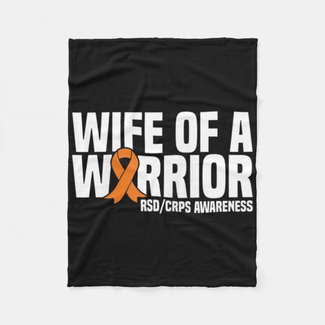 Couverture Polaire Épouse D'Un Guerrier Orange Ribbon Rsdcrps Sensibi (Devant)