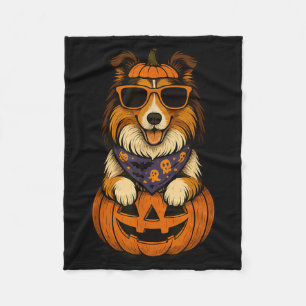 Couverture Polaire Épouvantable Collie Rough Citrouille Halloween Ama
