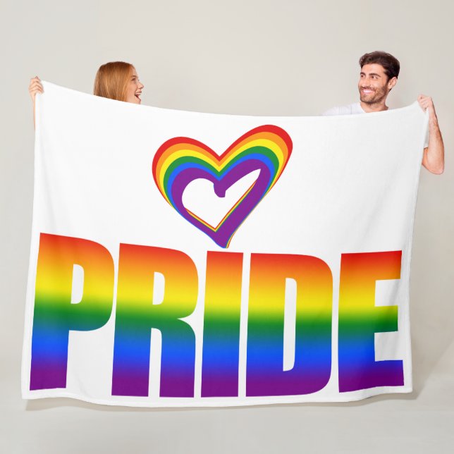 Couverture Polaire Equality Love LGBT Gay pride Rainbow Text LGBTQ (En situation)