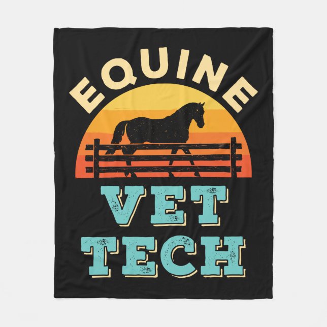 Couverture Polaire Equine Vet Tech Horse Technicien Vétérinaire (Devant)