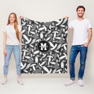 Couverture Polaire équipe blanche noire couleurs filles sport volley-