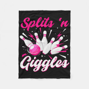 Couverture Polaire Équipe de bowling Funny Splits n Giggles Joueuse m