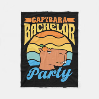 Couverture Polaire Équipe de célibataire homme capybara mariée marié