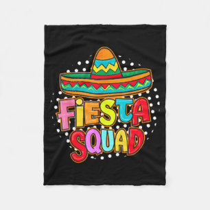 Couverture Polaire Équipe de fiesta joyeuse cinq de mayo chapeau mexi