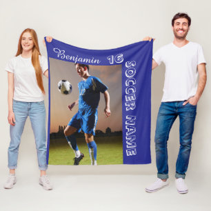 Couverture Polaire Équipe de footballeur personnalisée 