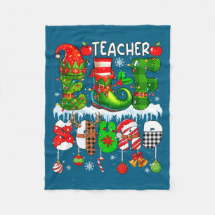 Couverture Polaire Équipe de lutin enseignant Chapeau de lutin coloré