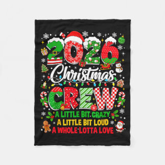 Couverture Polaire Équipe de Noël 2026 Pyjama de Noël de famille Xmas