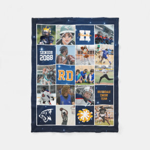 Couverture Polaire Équipe de pom-pom girls Soirée senior Photo person