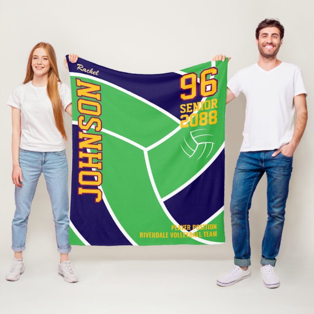 Couverture Polaire Équipe de volley-ball senior souvenir couleur pers (En situation)