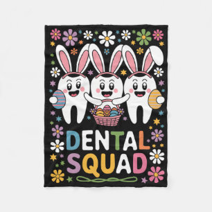 Couverture Polaire Équipe dentaire Funny Teeth Dentist Joyeuse fête d