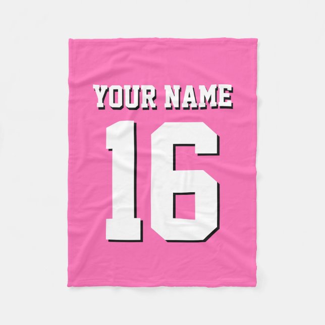 Couverture Polaire Équipe sportive Hot Pink Jersey (Devant)