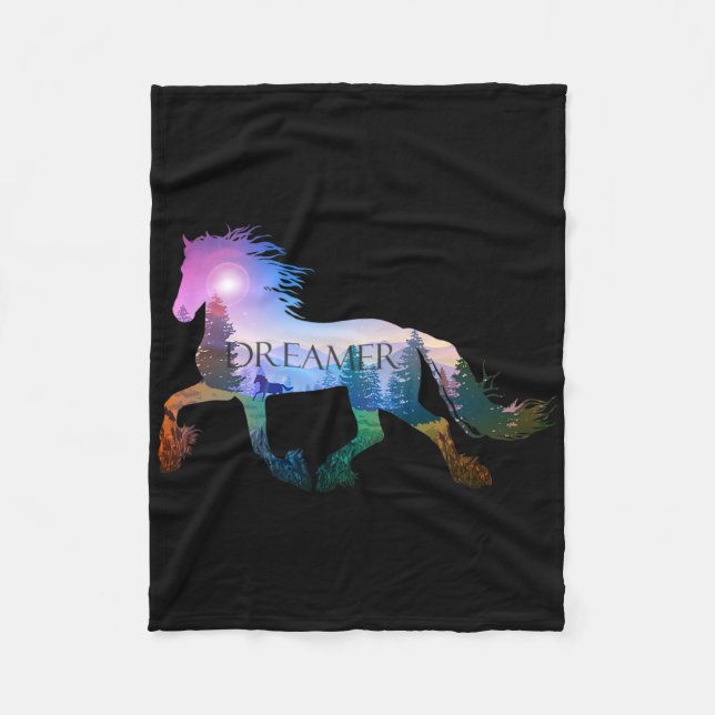 Couverture Polaire Équitation Équitation Cheval Lover (Devant)