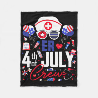 Couverture Polaire Er Nurse 4 juillet Crew Independence Day Patriot