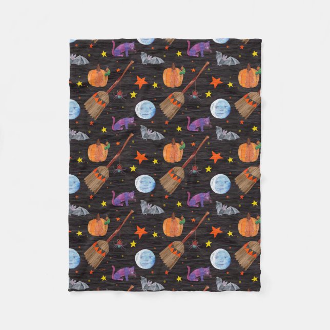 Couverture Polaire Eric Carle | Caterpillar Black Halloween Motif (Devant)