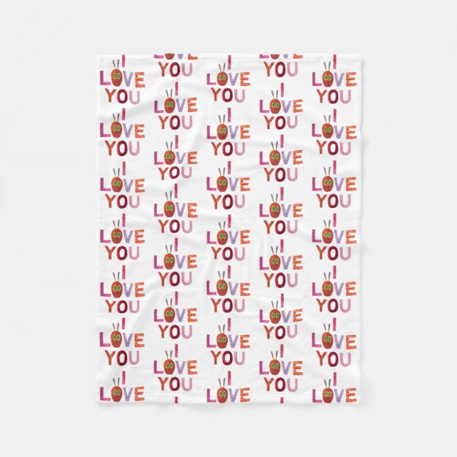Couverture Polaire Eric Carle | Caterpillar I Love You (Devant)