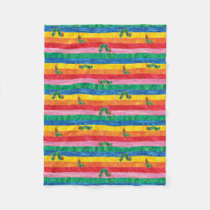Couverture Polaire Eric Carle   Caterpillar Rainbow Stripe Motif