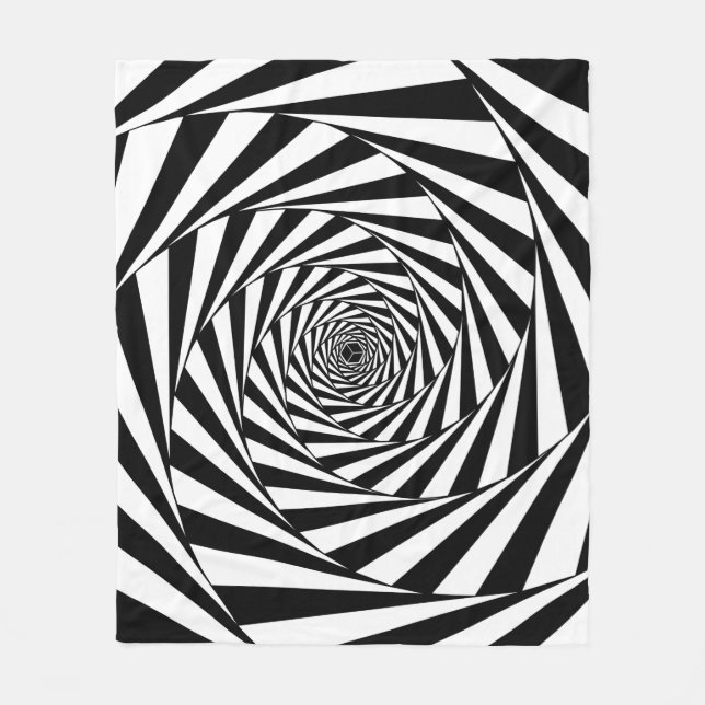 Couverture Polaire Escalier spiral noir et blanc Abstrait (Devant)