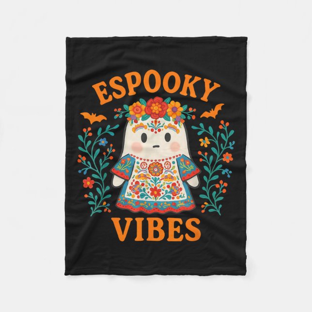 Couverture Polaire Esoky Vibes Maestra Halloween Spanish Mexican Boho (Devant)