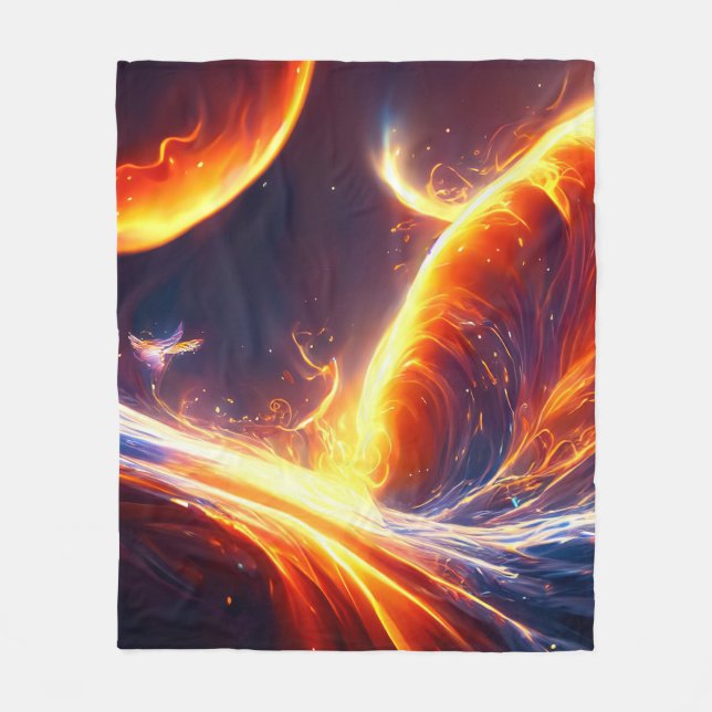 Couverture Polaire Espace d'eau de feu (Devant)