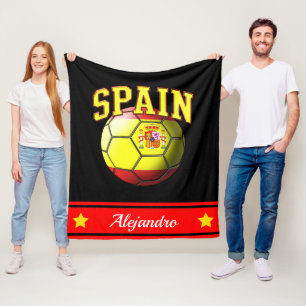 Couverture Polaire Espagne Pavillon espagnol balle de football   Name