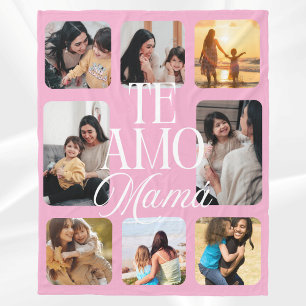 Couverture Polaire Espagnol Je t'aime Maman Fête des mères 8 Cadeau p