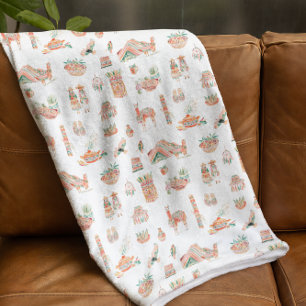 Couverture Polaire Esprit Inca   Pérou mignon illustré