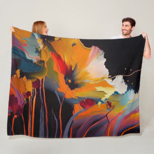 Couverture Polaire Essence du jardin – Expression florale abstraite