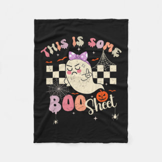 Couverture Polaire Est Boo Feuille Cute Ghost Retro Halloween Costume