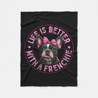 Couverture Polaire Est Mieux Avec Un Français - French Bulldog 1