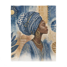 Esthétique de tissu Adire afrobohémien, aquarelle