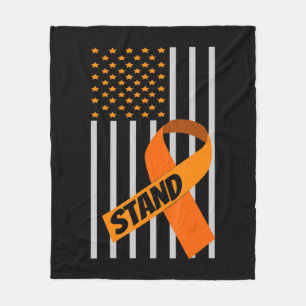 Couverture Polaire États-Unis Drapeau Rubon Leucémie Sensibilisation