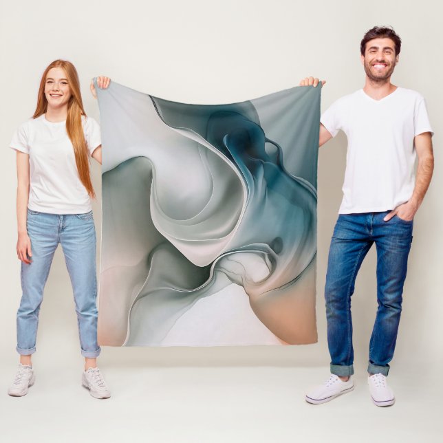 Couverture Polaire Ethereal Dreamscape : Tranquille Abstraite (En situation)