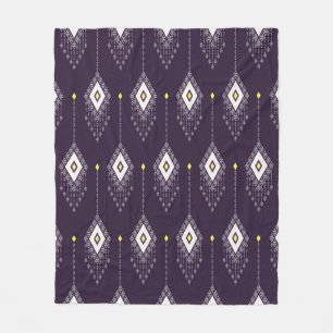 Couverture Polaire Ethnique avec rhombus géométrique forme transparen