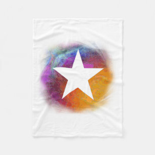 Couverture Polaire Étoile blanche Abstraite