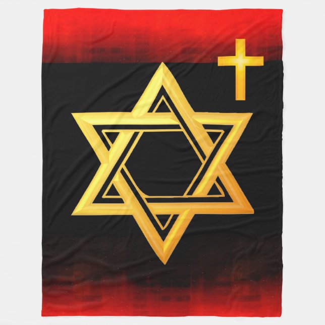 Couverture Polaire Étoile de David Fleece Blanket (Devant)