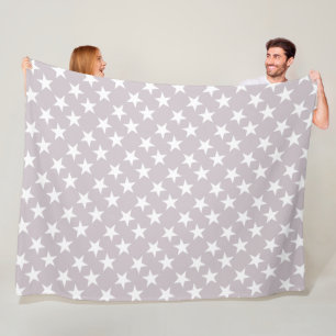 Couverture Polaire Étoiles Blancs tendance Violet Couleur Chic Design
