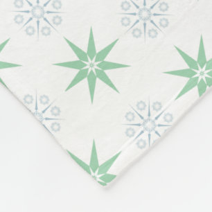 Couverture Polaire Étoiles d'hiver et Snowflakes Motif blanc
