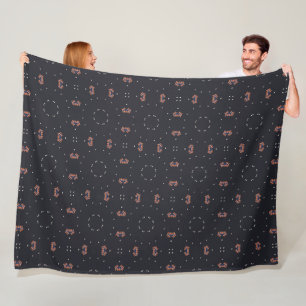 Couverture Polaire Étoiles et motif d'engin spatial unique