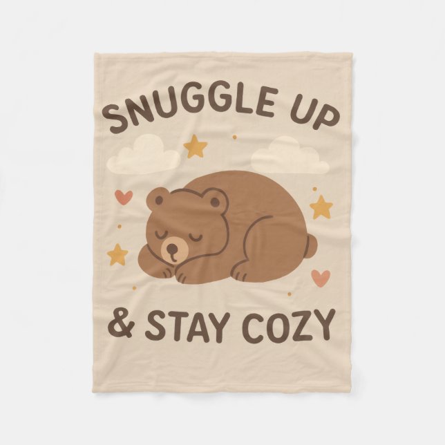 Couverture Polaire Étouffez et restez douillets 🥱 😴 Fleece Blanket (Devant)