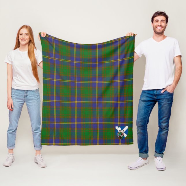 Couverture Polaire Etrange Scotts Balcaskie Tartan Plaid (En situation)