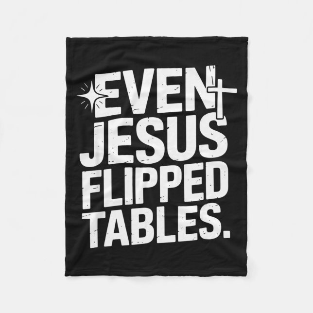 Couverture Polaire Even Jesus Flipped Tables Funny Jesus Lovers Chris (Devant)