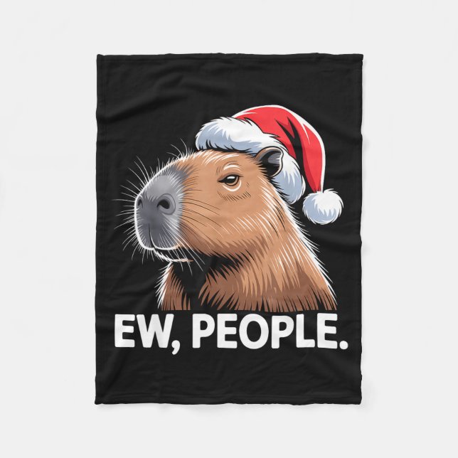 Couverture Polaire Ew People Capybara Christmas Humor  (Devant)