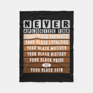 Couverture Polaire Excusez le Mois de l'histoire des Noirs Blm Melani
