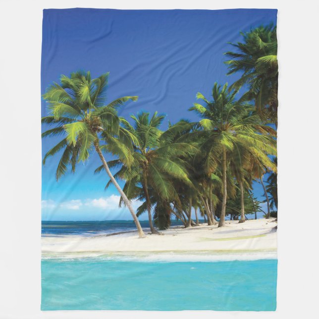 Couverture Polaire Exotic beach throw pillow (Devant)