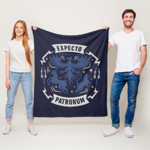 Couverture Polaire Expecto Patronum Graphisme Silhouette Vintage