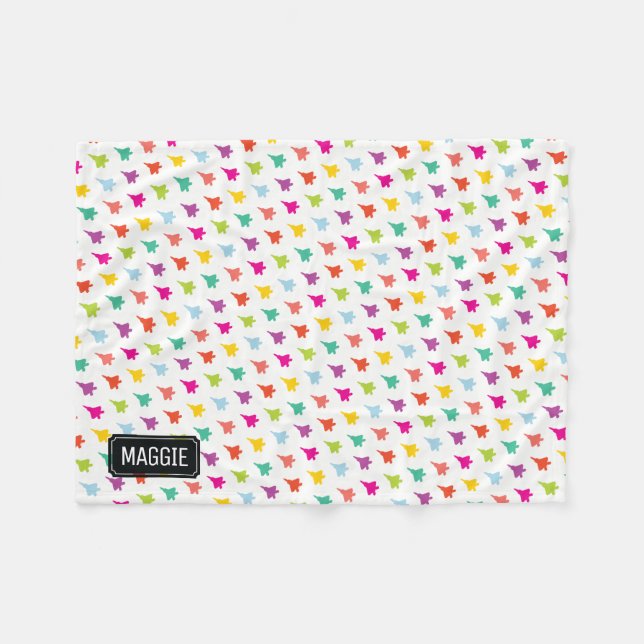 Couverture Polaire F-22 Raptor Fighter Jet Nom personnalisé Couvertur (Devant (Horizontal))