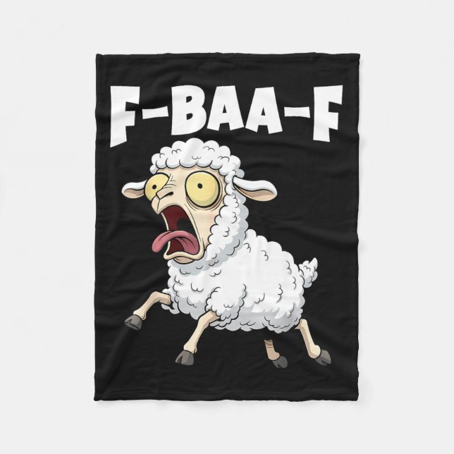 Couverture Polaire F-baa-f Meme – Funny Screaming Meme Graphic  (Devant)
