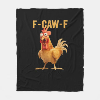 Couverture Polaire F-Caw-F-Chicken Essentiel Créatif Décontracté