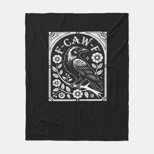Couverture Polaire F-Caw-F Crow Aesthetic Casual (Devant)