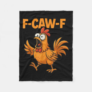Couverture Polaire F-caw-f Crow Funny Fcawf Black Bird Chicken Meme G
